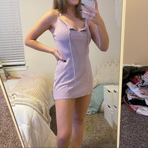 Lilac Mini Dress with ties